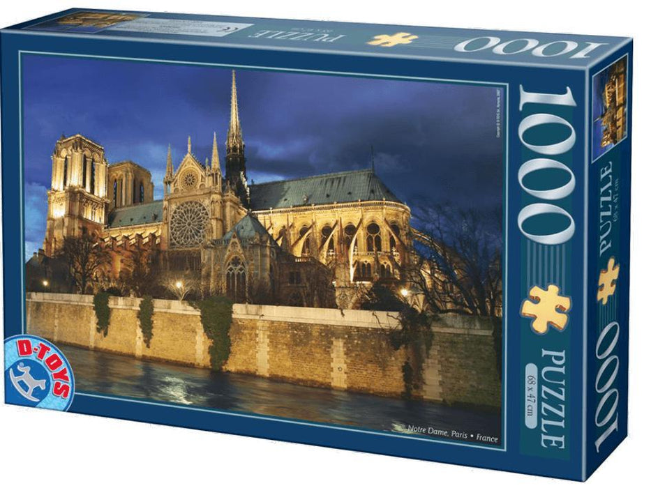 Rompecabezas Notre Dame De Noche Paris 1000 Piezas