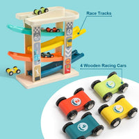 Pista de carros De Madera 4 rampas sencillas 6 Pz Top Bright - 7