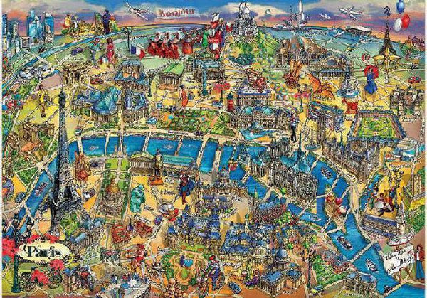 Mapa De Paris Rompecabezas De 500 Piezas Educa