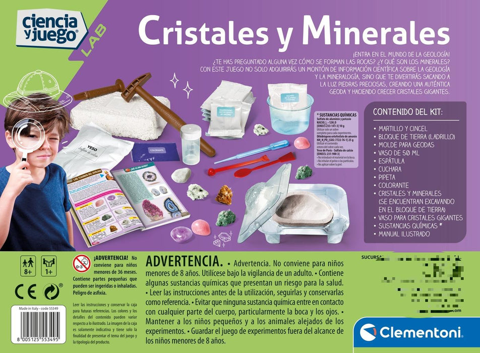 Juego De Excavación Cristales y Minerales Ciencia Clementon