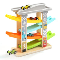 Pista de carros De Madera 4 rampas sencillas 6 Pz Top Bright - 11